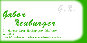gabor neuburger business card